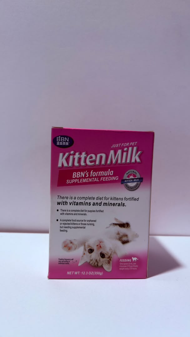 BBN Kitten Milk Formula – Complete Milk Replacer &amp; Nutritional Supplement for Kittens (350g / 12.3 oz)