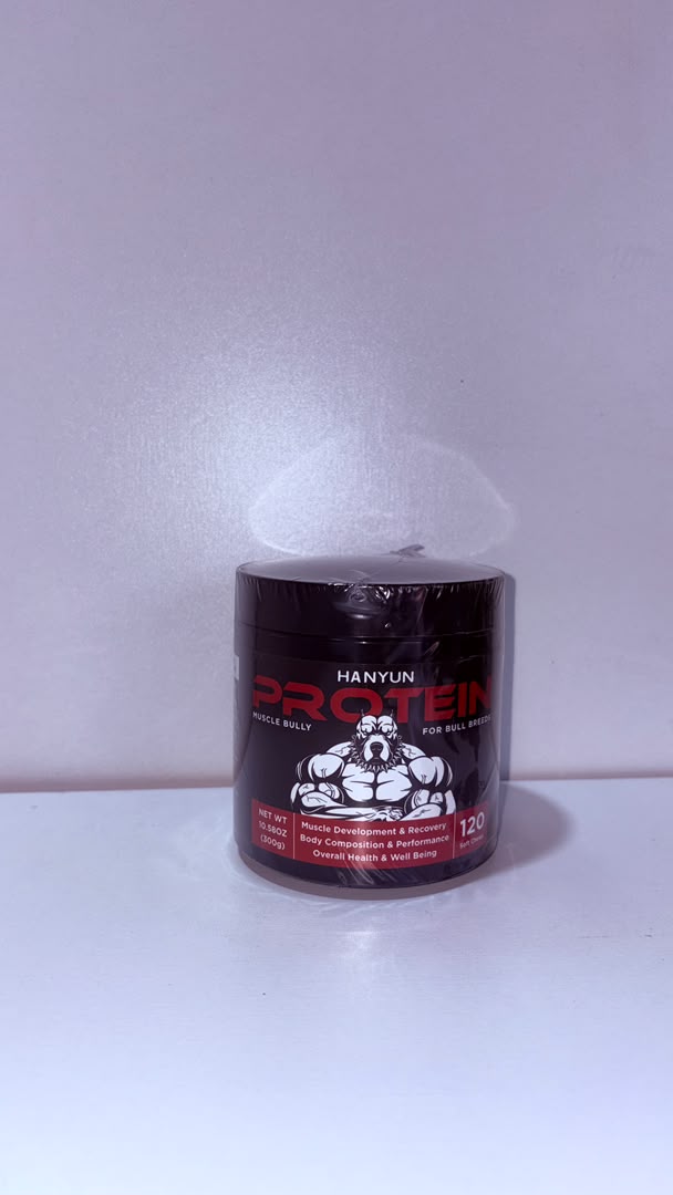 HANYUN Protein Muscle Bully Supplement for Dogs – Muscle Development &amp; Recovery Formula (300g | 120 Servings)