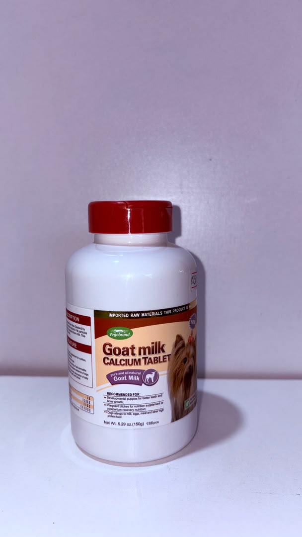 Vegebrand Goat Milk Calcium Tablets for Dogs – Natural Calcium Supplement (150g | 518 Tablets)