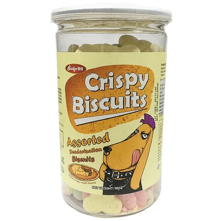 Budge Crispy Biscuits Assorted Deodorization Dog Treats, 180g
