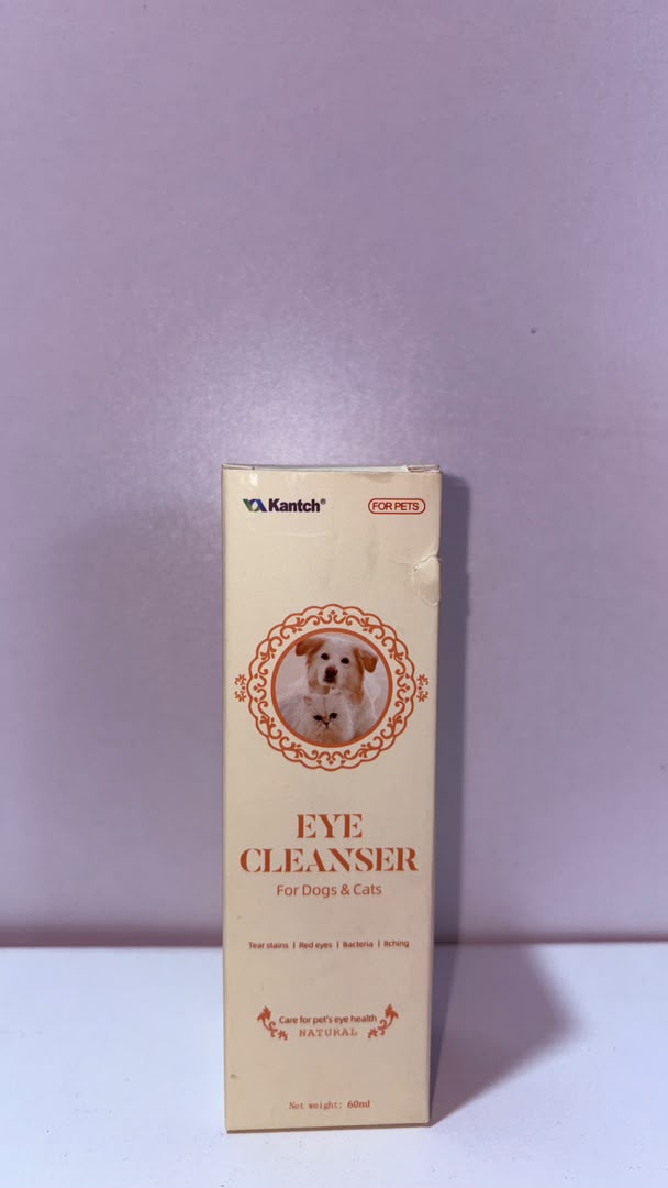 Kantch Natural Eye Cleanser for Dogs &amp; Cats – Tear Stain &amp; Eye Care Solution (60ml)