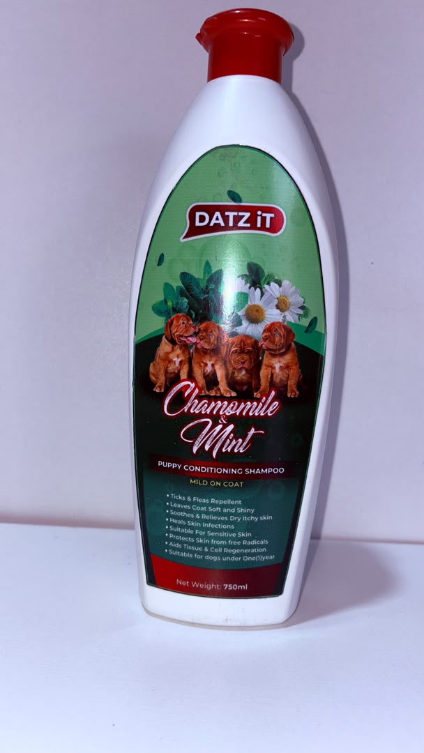 Datzit Chamomile &amp; Mint Puppy Conditioning Shampoo – Tearless Anti-Itch &amp; Detangling Formula for Dogs