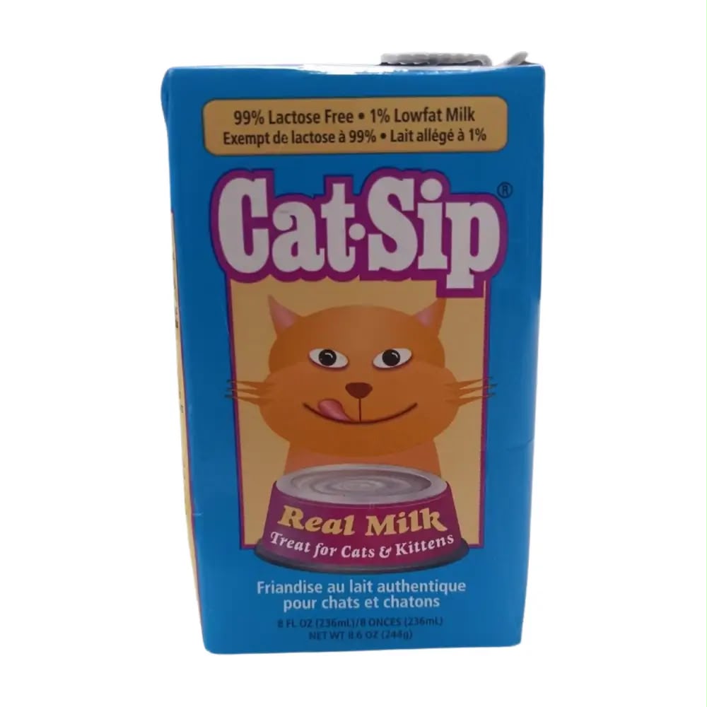 Cat-Sip Real Milk Treat for Cats &amp; Kittens, 99% Lactose Free, 8 fl oz