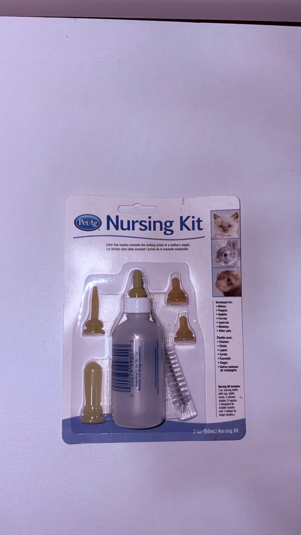 PetAg Nursing Kit for Puppies, Kittens &amp; Small Animals – 2 oz (60ml) Feeding Bottle Set