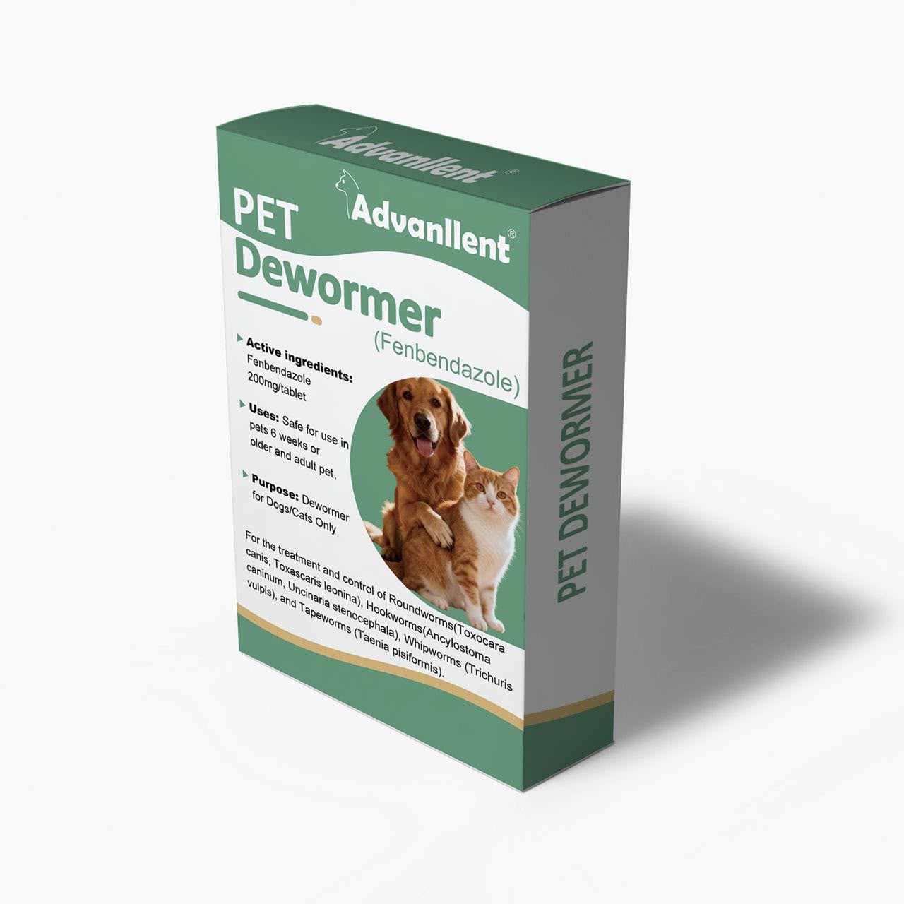 Advanllent Pet Dewormer (Fenbendazole 200mg) Tablets for Dogs &amp; Cats
