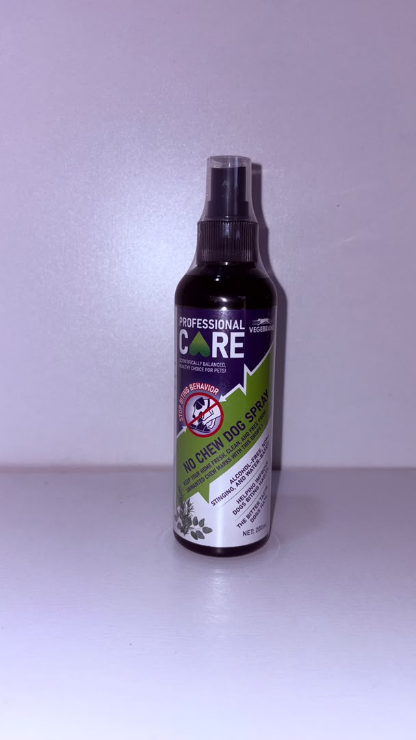Professional Care No Chew Dog Training Spray – Anti-Chewing Deterrent &amp; Behavior Correction Spray (200ml)