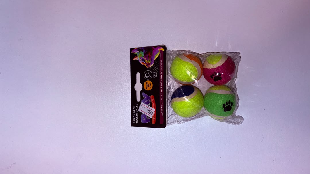 Play 4-Pack Mini Tennis Balls for Cats