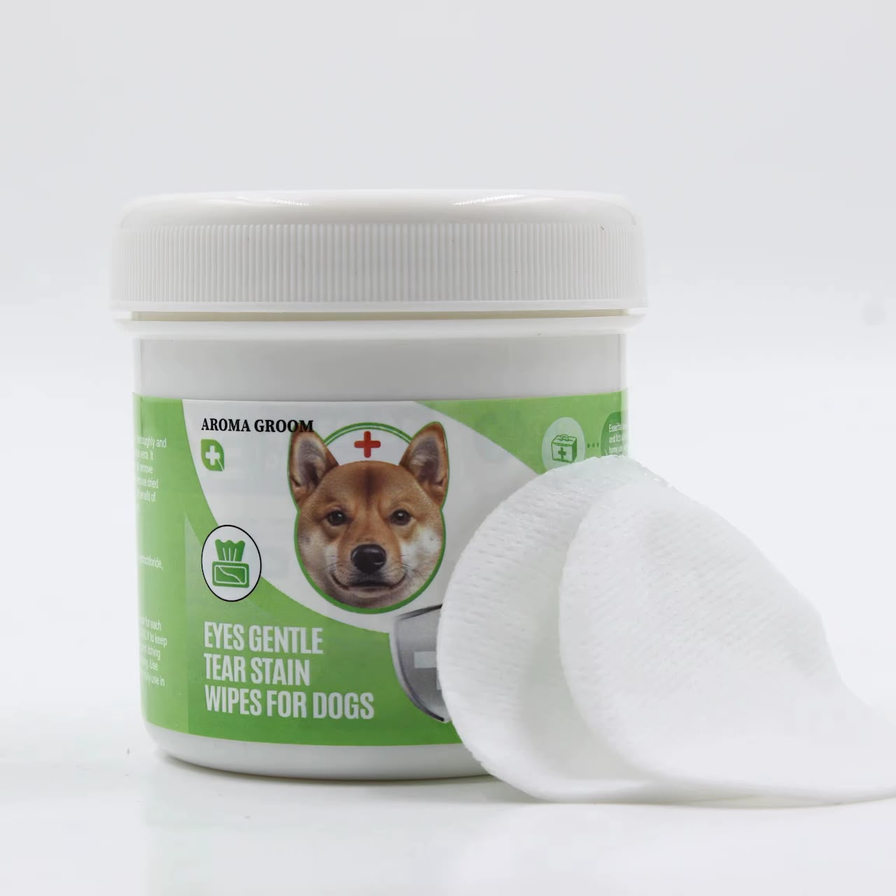 Aroma Groom Eyes Gentle Tear Stain Wipes for Dogs